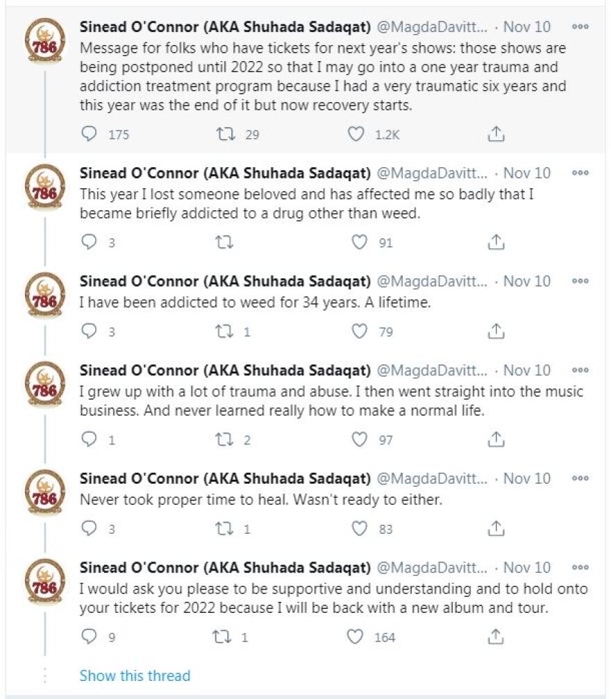 Sinead O'Connor: Μπαίνει σε πρόγραμμα αποτοξίνωσης - «Κάπνιζα χόρτο για 34 χρόνια»