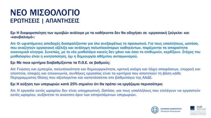 ΑΑΔΕ: Νέο μισθολόγιο με βάση τη θέση και τις αρμοδιότητες