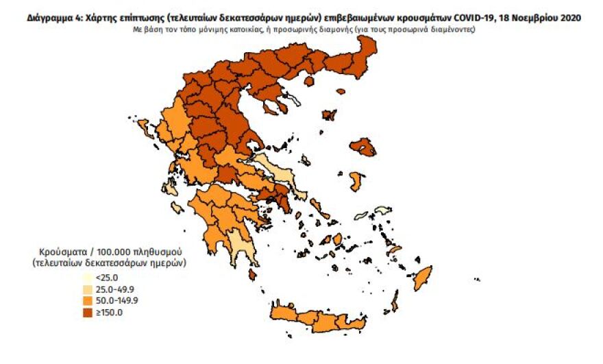 Κορωνοϊός: Μεγάλη διασπορά με 3.209 νέα κρούσματα - Έφτασαν τους 480 οι διασωληνωμένοι - 60 νεκροί