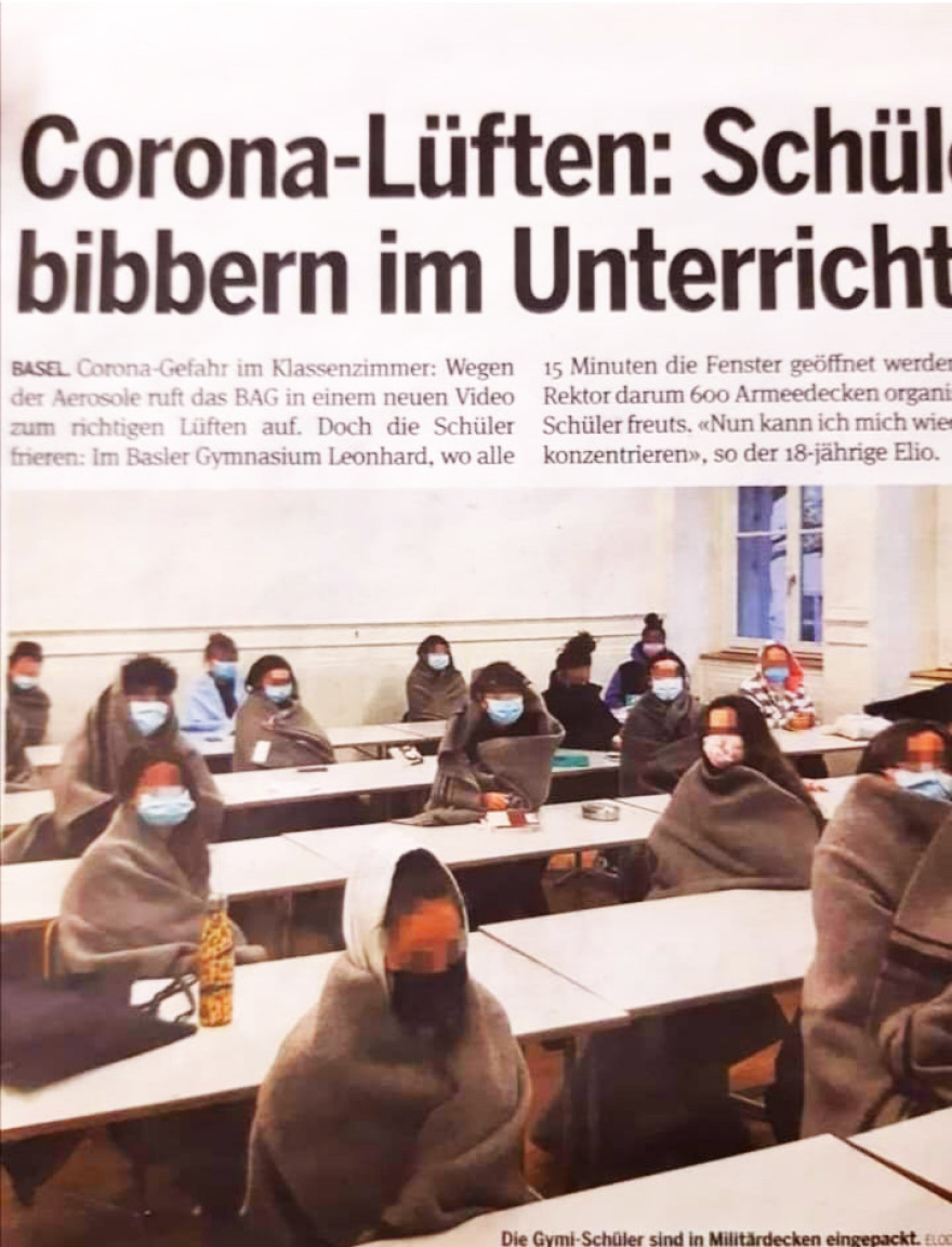 Κορωνοϊός: Μάθημα με ανοιχτά παράθυρα και... κουβέρτες  στην Ελβετία!