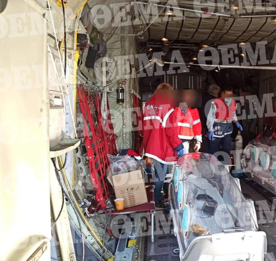 Κορωνοϊός: Πρώτη αεροδιακομιδή ασθενών από Δράμα για Αθήνα με C-130