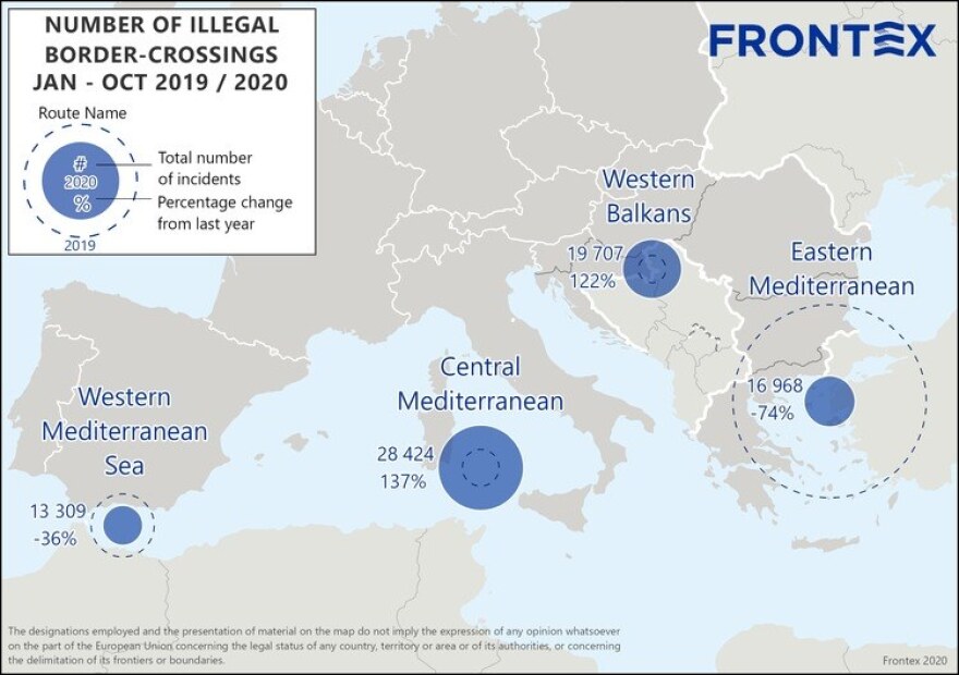 Μεταναστευτικό - Frontex: Μειώθηκαν κατά 74% οι ροές προς την Ελλάδα το διάστημα Ιανουαρίου - Οκτωβρίου