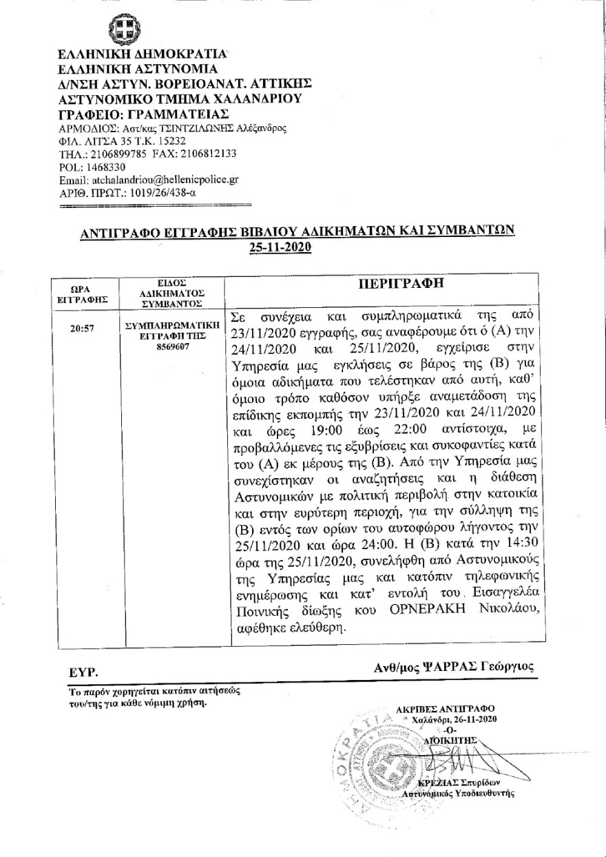 Μαίνεται ο πόλεμος Φουρθιώτη-Αυλωνίτου: «Η πρώην βουλευτής συνελήφθη αλλά το αρνείται»