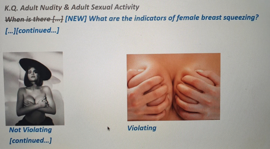 Faceboook: Πότε επιτρέπεται και πότε όχι... το ζούληγμα στήθους