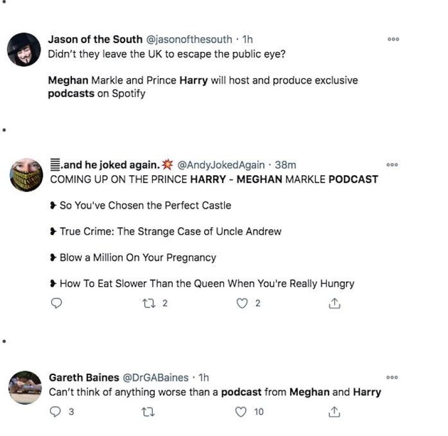 Πρίγικιπας Χάρι - Μέγκαν Μαρκλ: Ξεκινάνε με δικά τoυς podcast στο Spotify… και το Twitter ξεκίνησε το τρολάρισμα