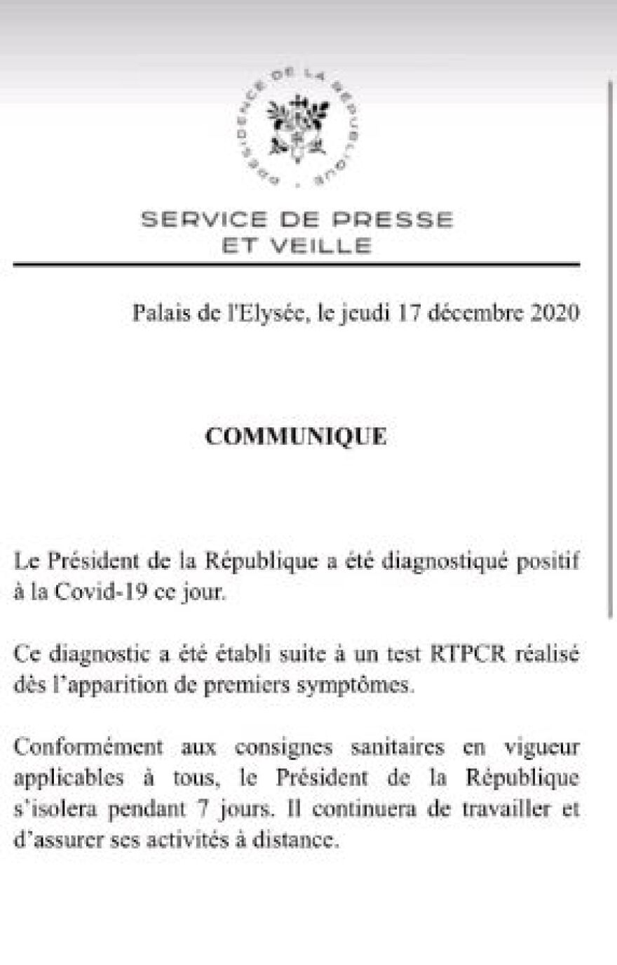 Ο Μακρόν θετικός στον κορωνοϊό 