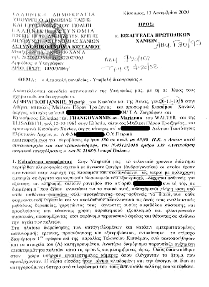 Γιατρός μαϊμού στην Κρήτη υποσχόταν ακόμα και ίαση του καρκίνου με μαντζούνια