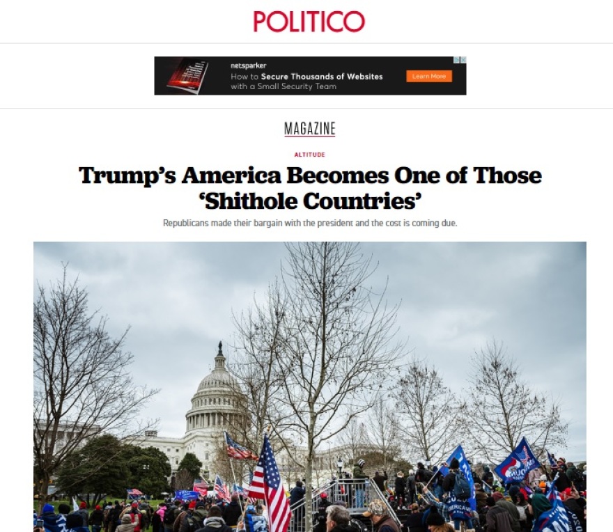 Ντόναλντ Τραμπ: Μετέτρεψε την Αμερική σε μία από τις πιο «σκ...ά» χώρες, γράφει το Politico