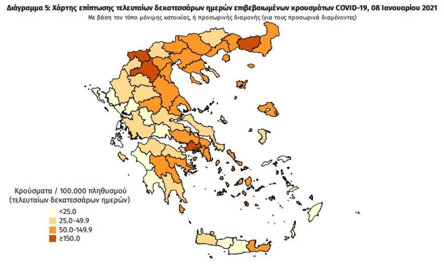 Κορωνοϊός: Στα 721 τα νέα κρούσματα - 386 οι διασωληνωμένοι, 49 θάνατοι