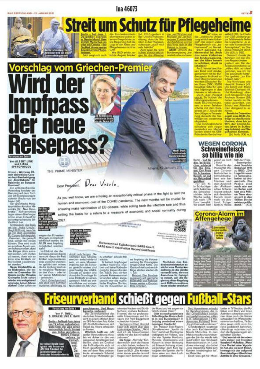 Bild για πρόταση Μητσοτάκη: Εντυπωσιακό το σχέδιο για ελευθερία στα ταξίδια με το πιστοποιητικό εμβολιασμού