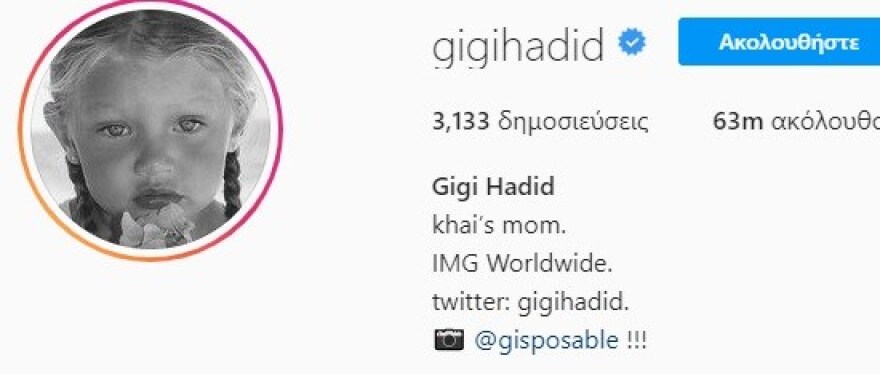 Τζίτζι Χαντίντ: Αποκάλυψε το όνομα που θα δώσει στην κόρη της