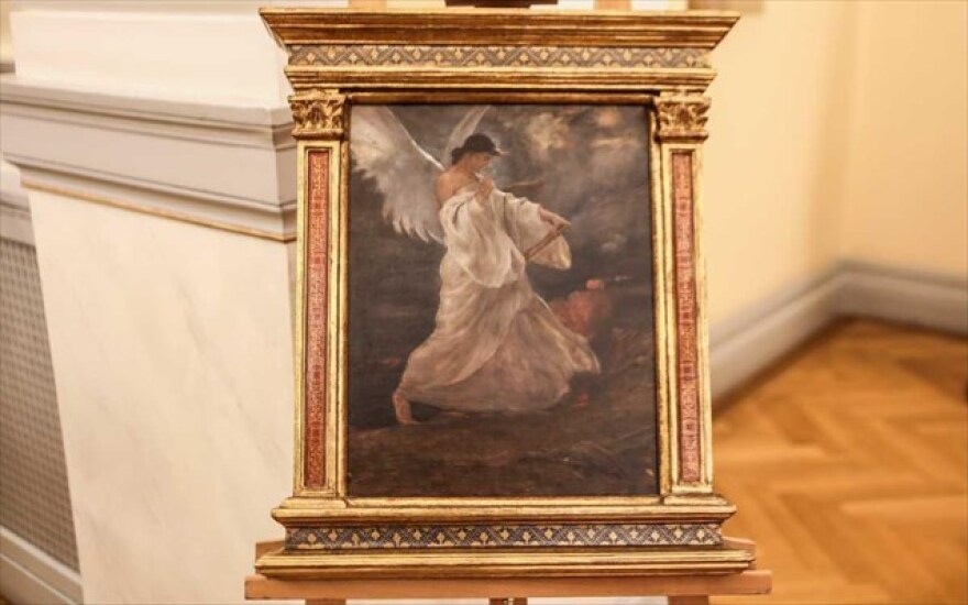 Η Κατερίνα Σακελλαροπούλου παρέλαβε την «Δόξα» του  Νικόλαου Γύζη