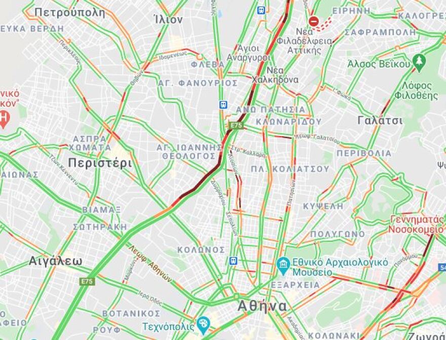 Τροχαίο ατύχημα στην κάθοδο του Κηφισού - Μποτιλιάρισμα χιλιομέτρων