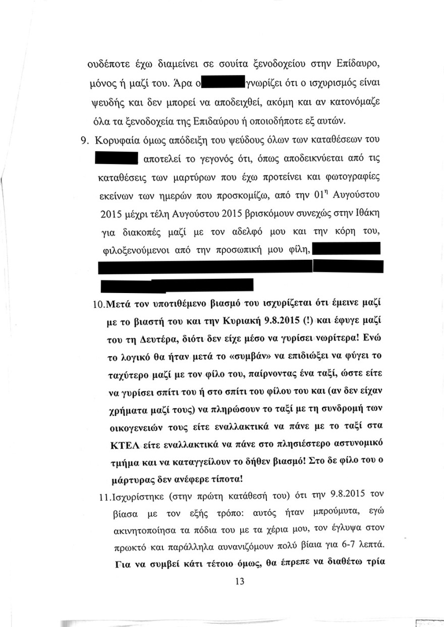 Διαβάστε το υπόμνημα Λιγνάδη στην ανακρίτρια - Τι ισχυρίζεται για την παιδεραστία