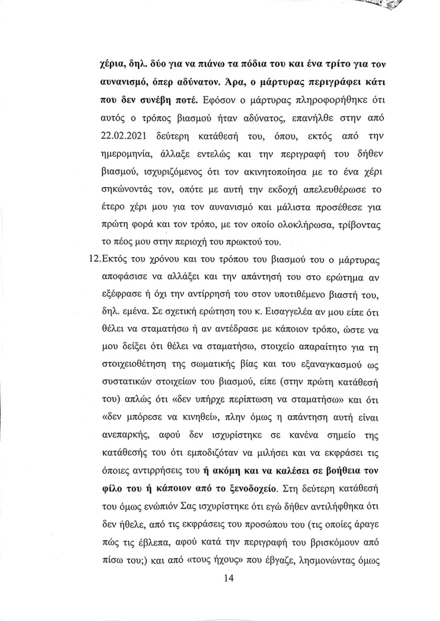 Διαβάστε το υπόμνημα Λιγνάδη στην ανακρίτρια - Τι ισχυρίζεται για την παιδεραστία