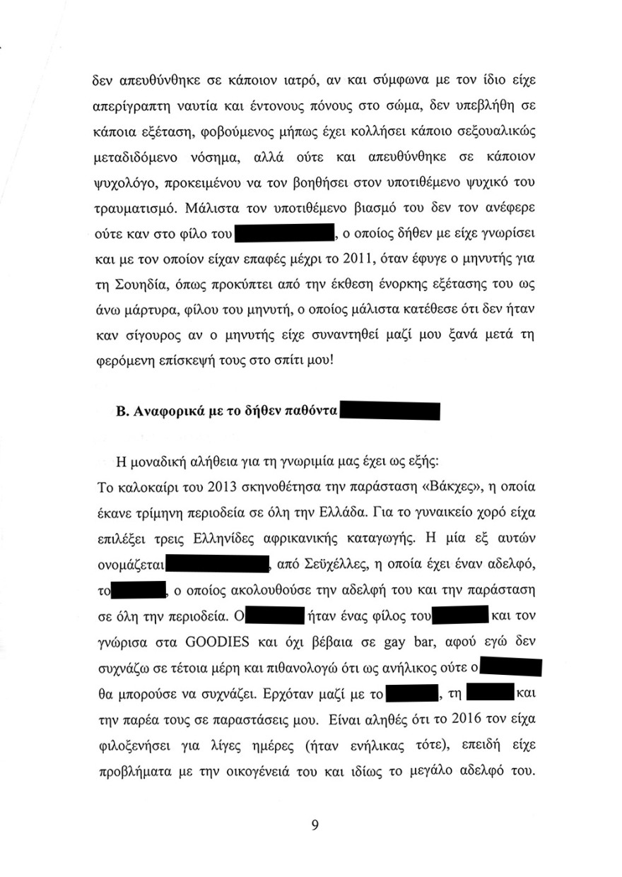 Διαβάστε το υπόμνημα Λιγνάδη στην ανακρίτρια - Τι ισχυρίζεται για την παιδεραστία