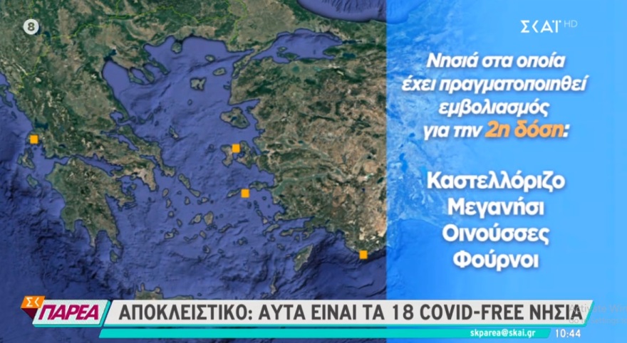 Με την «ασπίδα» του εμβολίου: Αυτά είναι τα «Covid free» ελληνικά νησιά