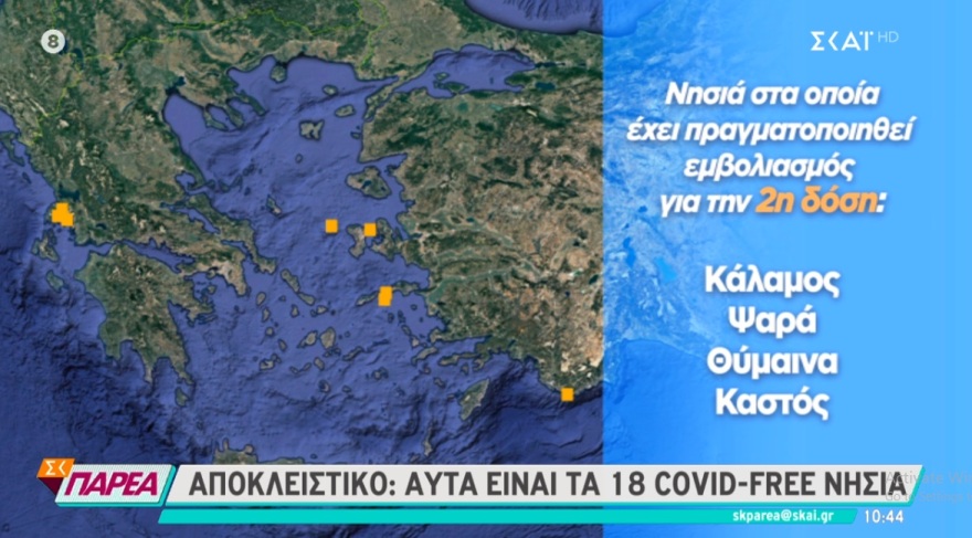 Με την «ασπίδα» του εμβολίου: Αυτά είναι τα «Covid free» ελληνικά νησιά