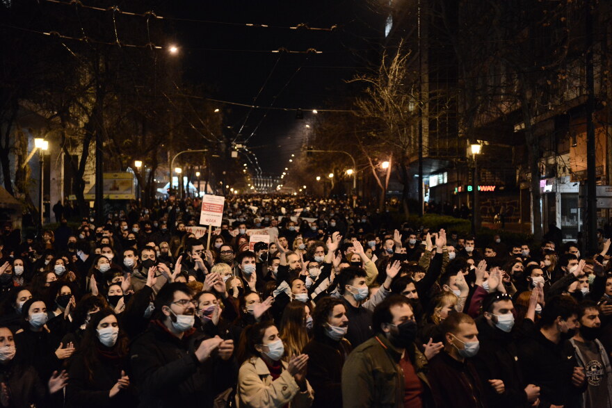 Πορεία για τον Δημήτρη Κουφοντίνα στο κέντρο της Αθήνας