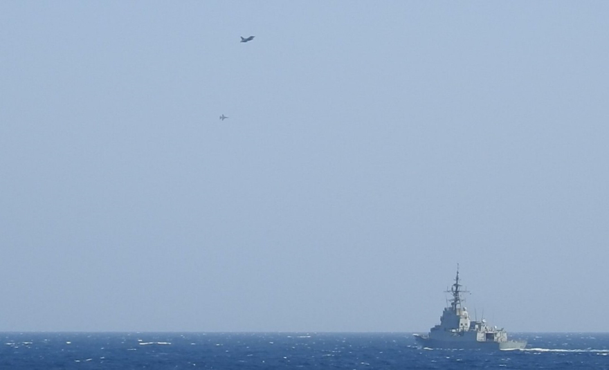 Δείτε φωτογραφίες: Συνεκπαίδευση της φρεγάτας «Ψαρά» και μαχητικών με μονάδες του ΝΑΤΟ δυτικά της Κρήτης