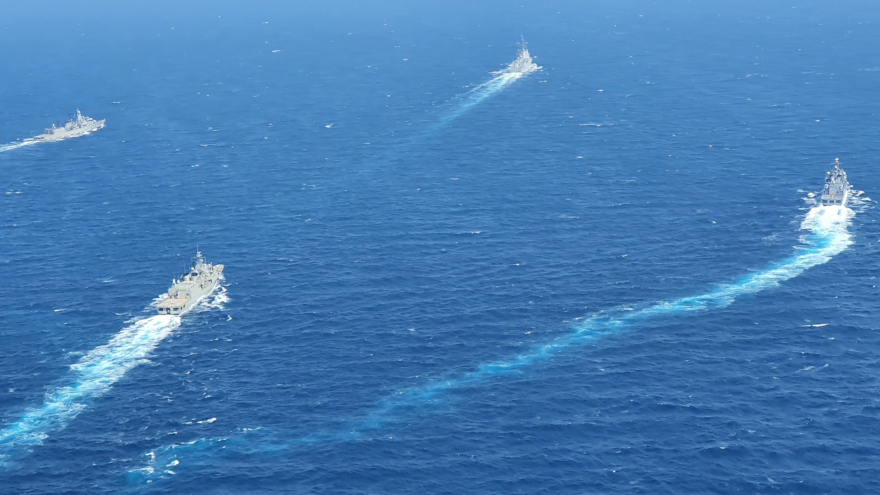 Δείτε φωτογραφίες: Συνεκπαίδευση της φρεγάτας «Ψαρά» και μαχητικών με μονάδες του ΝΑΤΟ δυτικά της Κρήτης