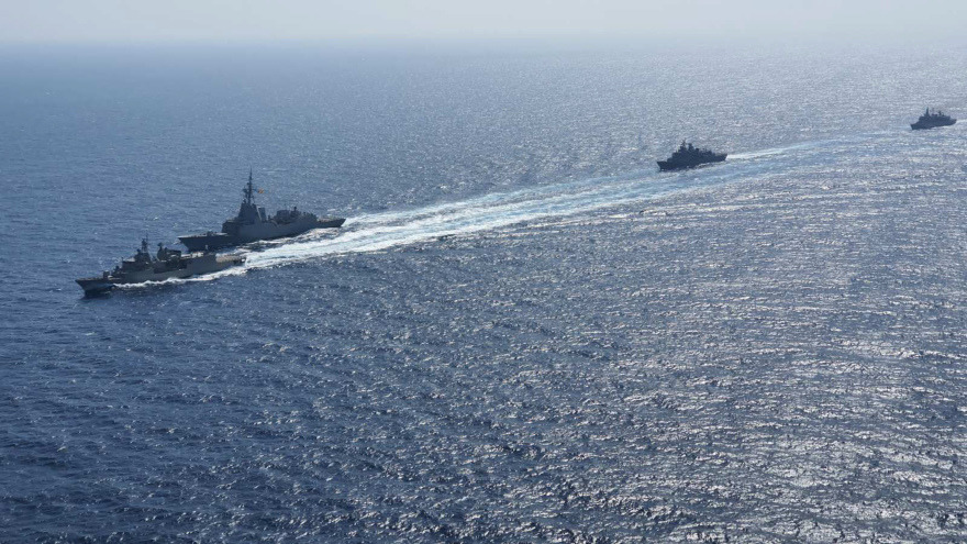 Δείτε φωτογραφίες: Συνεκπαίδευση της φρεγάτας «Ψαρά» και μαχητικών με μονάδες του ΝΑΤΟ δυτικά της Κρήτης