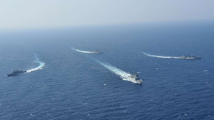 Δείτε φωτογραφίες: Συνεκπαίδευση της φρεγάτας «Ψαρά» και μαχητικών με μονάδες του ΝΑΤΟ δυτικά της Κρήτης