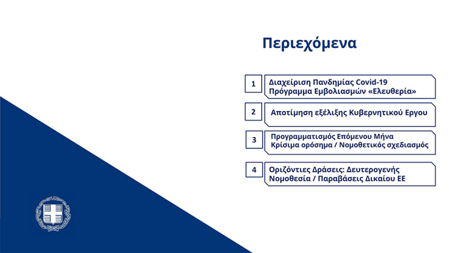 Υπουργικό Συμβούλιο: Η αποτίμηση της εξέλιξης του κυβερνητικού έργου