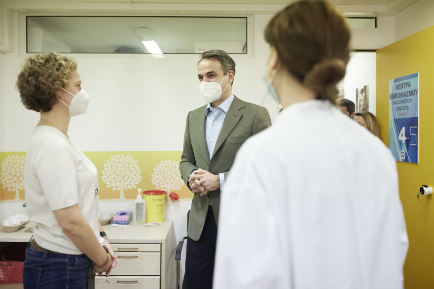 Το Κέντρο Υγείας της Αγίας Παρασκευής επισκέφθηκε ο Κυριάκος Μητσοτάκης 