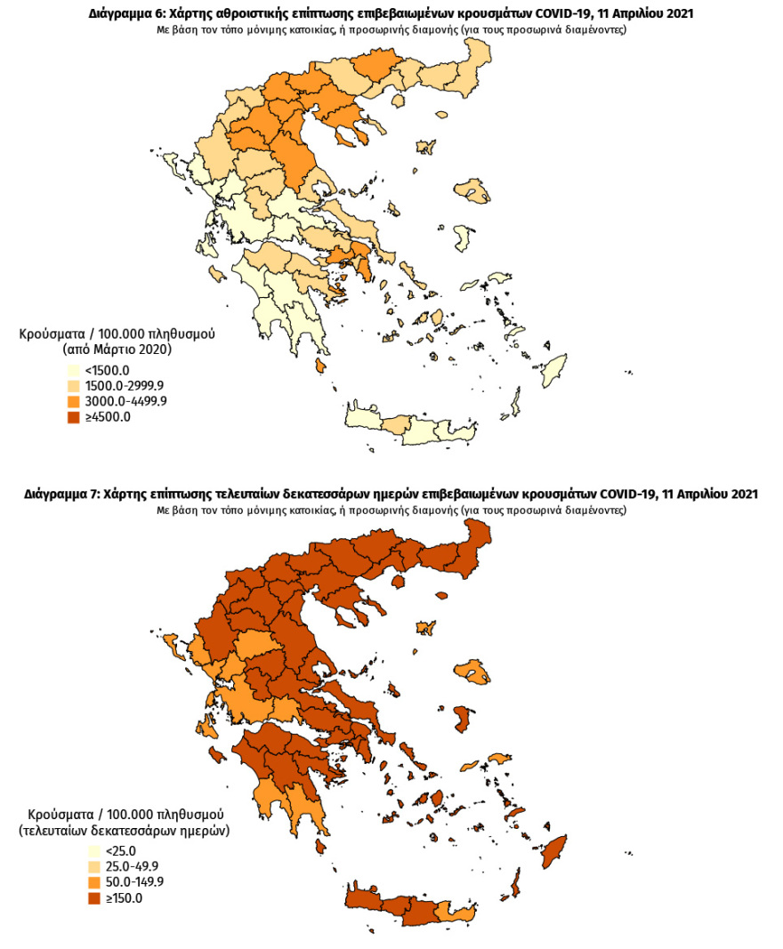 Κορωνοϊός: Στα 1.718 τα νέα κρούσματα - 52 θάνατοι - 780 διασωληνωμένοι