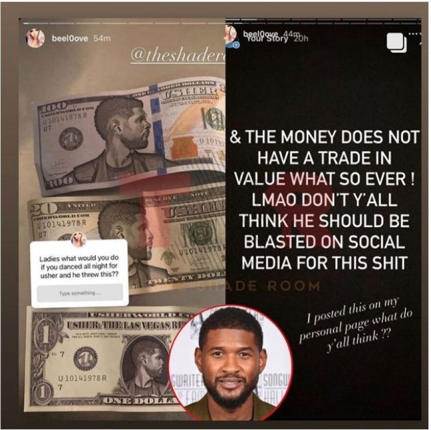 Usher: Στρίπερ τον κατηγορεί ότι την πλήρωσε με πλαστά χρήματα