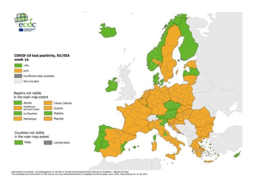  Χάρτης ECDC: Στο «κόκκινο» η Ελλάδα, στο «βαθύ κόκκινο» Αττική και Δυτική Μακεδονία