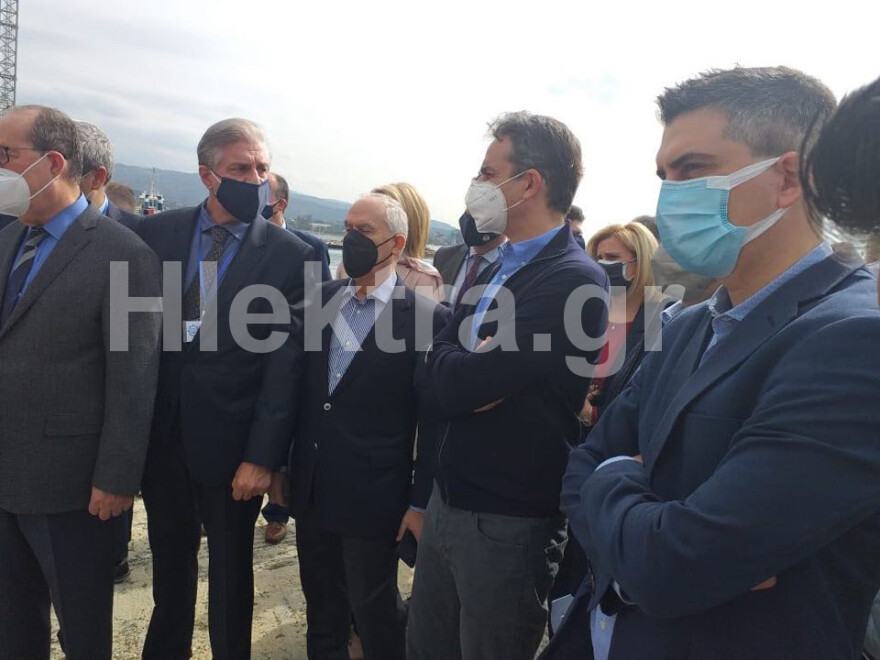 Στον Ισθμό της Κορίνθου ο Κυριάκος Μητσοτάκης - Δείτε βίντεο και φωτογραφίες