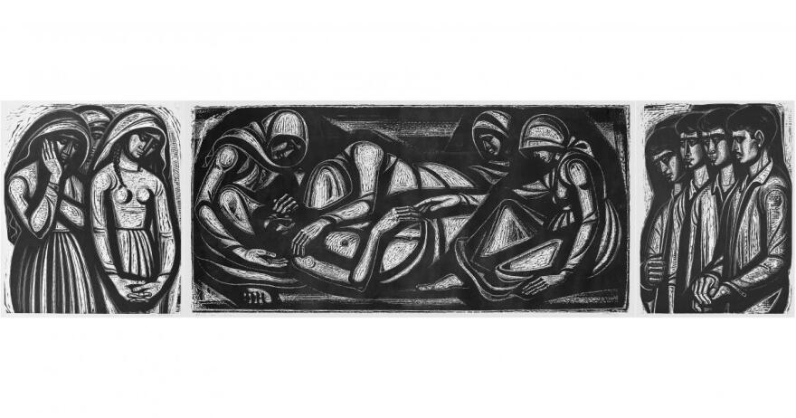 Ο «Επιτάφιος» του Α.Τάσσου κοσμεί το σταθμό Μετρό της Νίκαιας