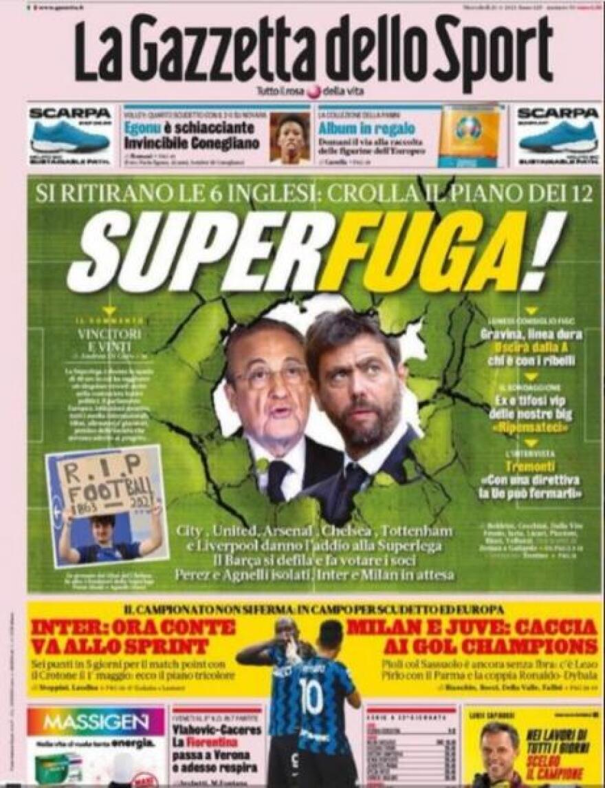 European Super League: Πανηγυρισμοί στον διεθνή Τύπο για την κατάρρευση της Λίγκας των πλουσίων