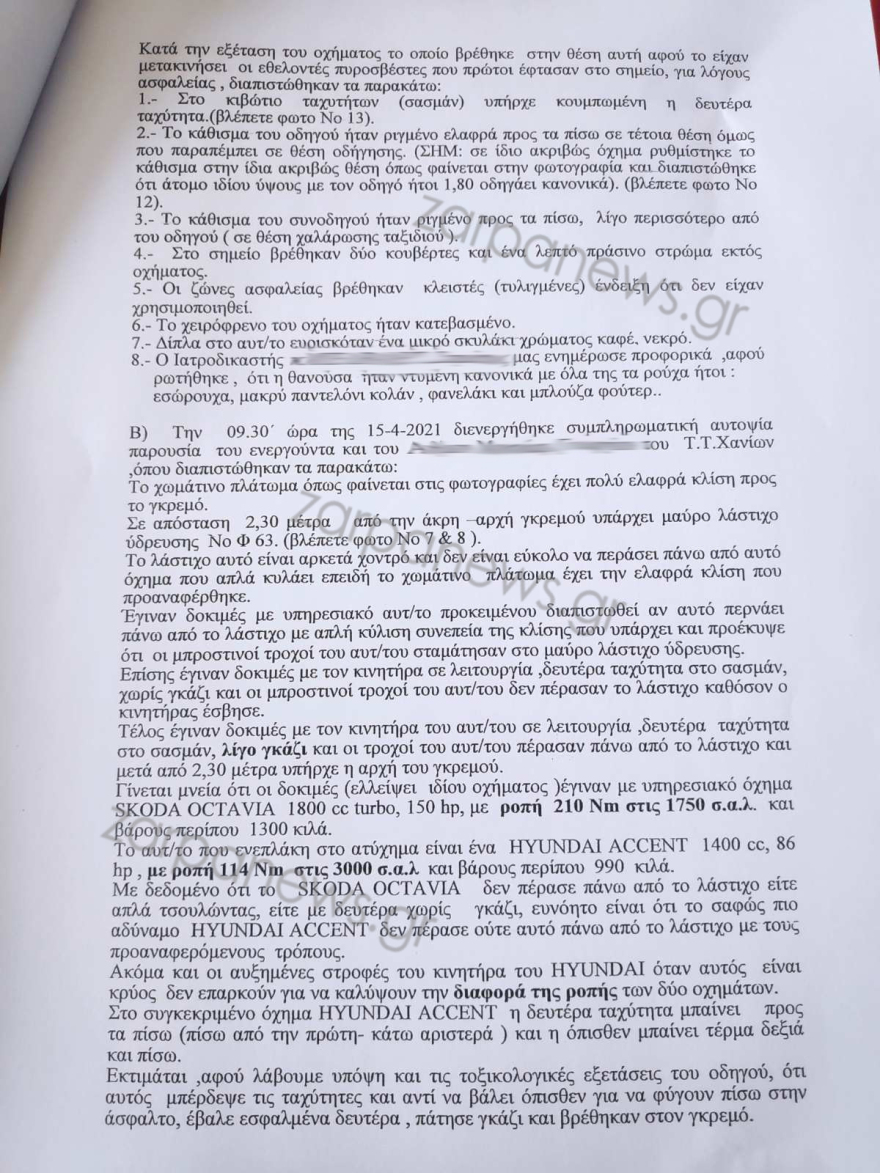 Τροχαίο στη Γαύδο: Καταρρίπτεται η εκδοχή να λύθηκε το χειρόφρενο