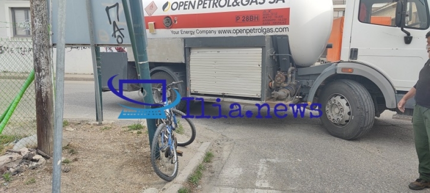 Ηλεία: 12χρονος ποδηλάτης συγκρούστηκε με βυτιοφόρο 
