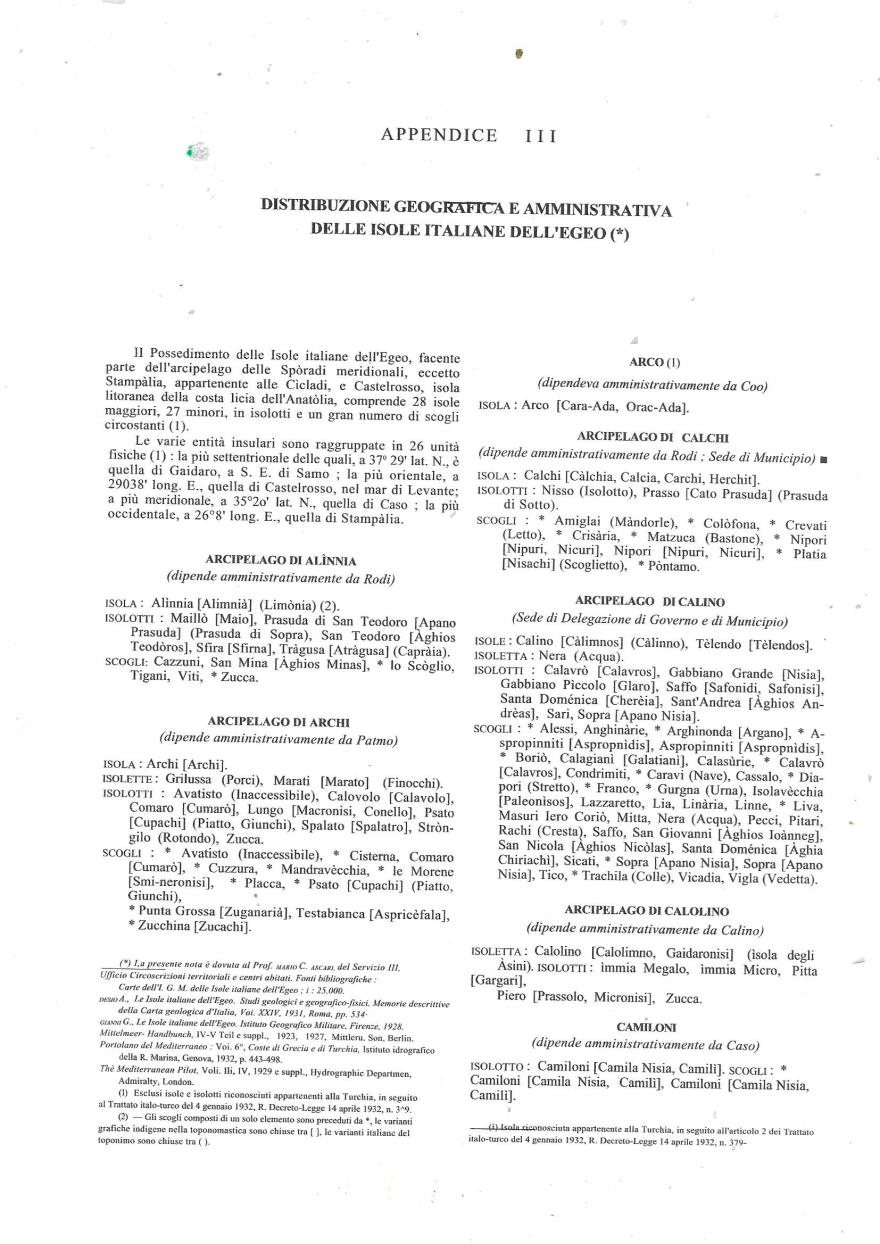 Αποκάλυψη ράπισμα για την Τουρκία: Σε ΦΕΚ της Ιταλικής Κυβέρνησης του 1936 αναφέρονται ονομαστικά νησιά, νησίδες και βραχονησίδες 