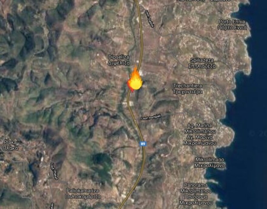 Υπό μερικό έλεγχο η φωτιά στην Κερατέα - Εκκενώθηκε προληπτικά οικισμός