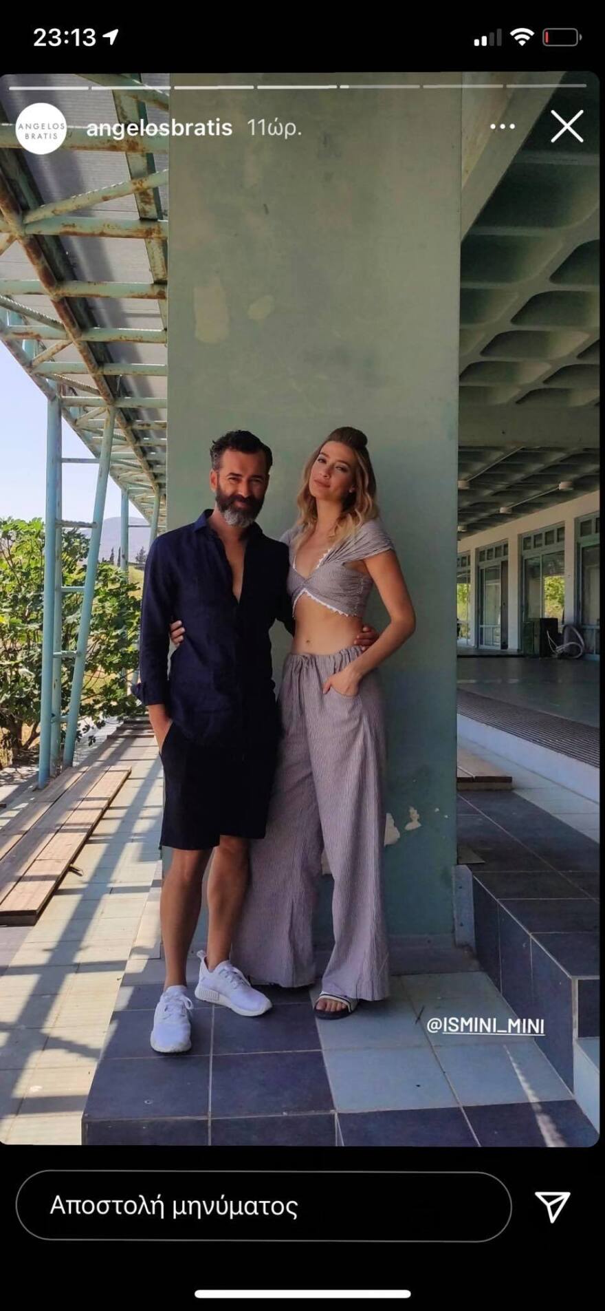 Άγγελος Μπράτης - Ισμήνη Παπαβλασοπούλου: Ποζάρουν μαζί στα γυρίσματα του GNTM