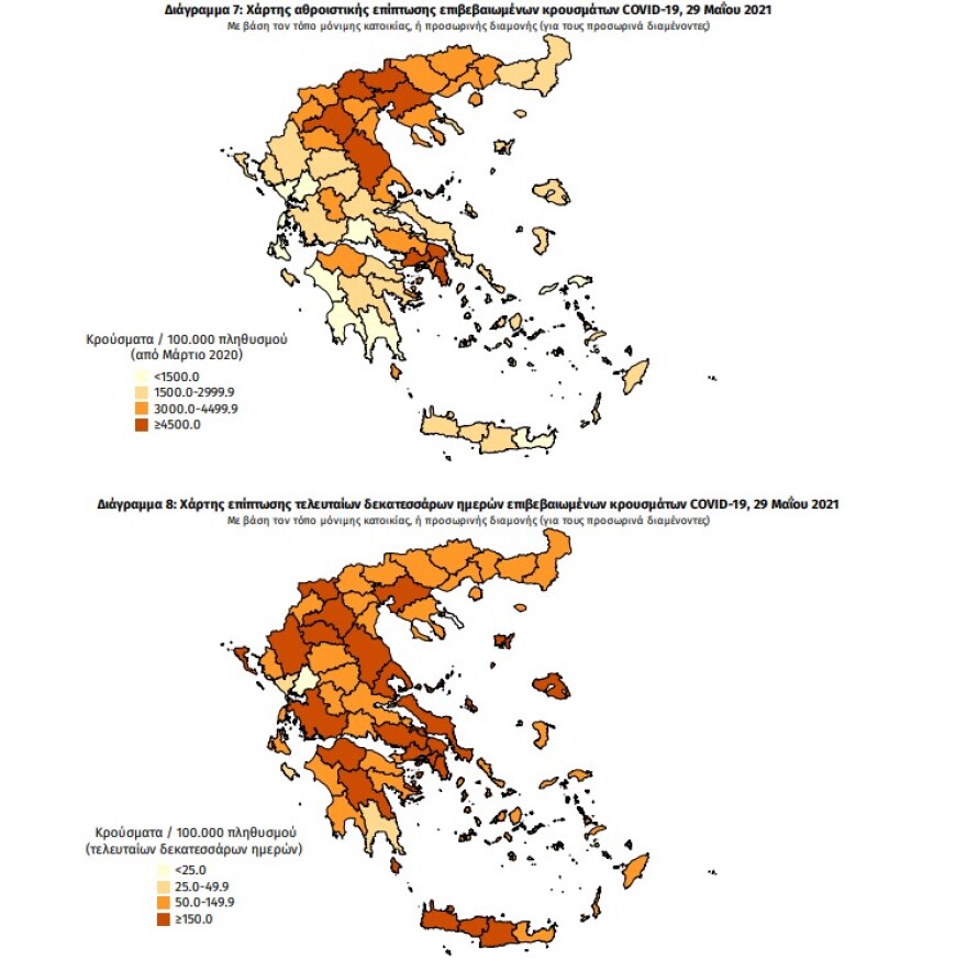 Κορωνοϊός: Στα 1.497 τα νέα κρούσματα - 29 θάνατοι - 510 διασωληνωμένοι