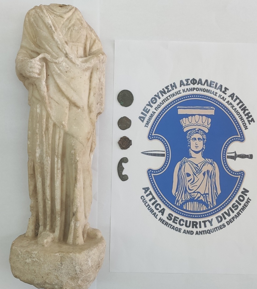 Κορινθία: Προσπάθησε να πουλήσει άγαλμα της θεάς Υγείας και αρχαία νομίσματα αντί €80.000