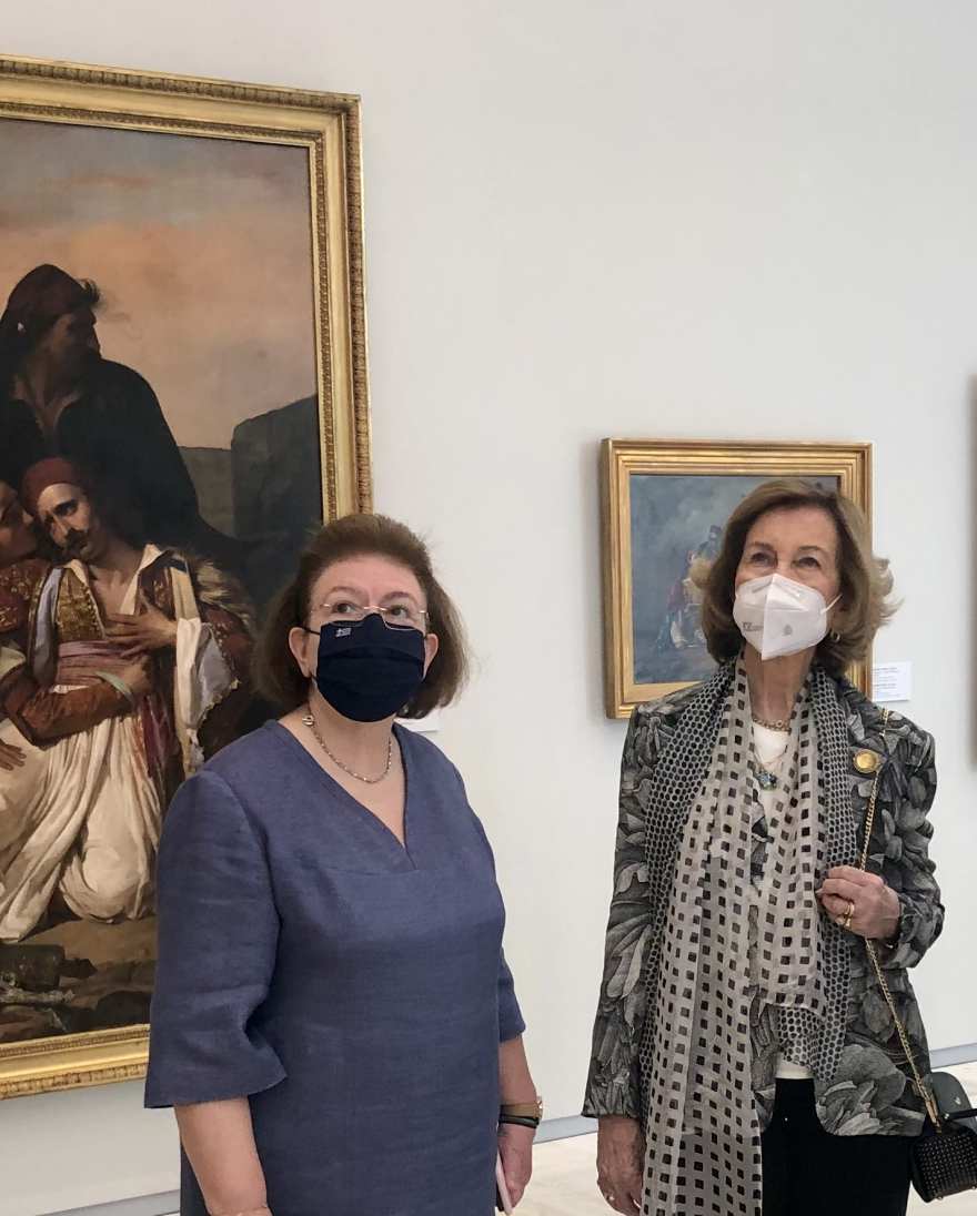 Την Εθνική Πινακοθήκη επισκέφτηκε η βασιλομήτωρ Σοφία της Ισπανίας 