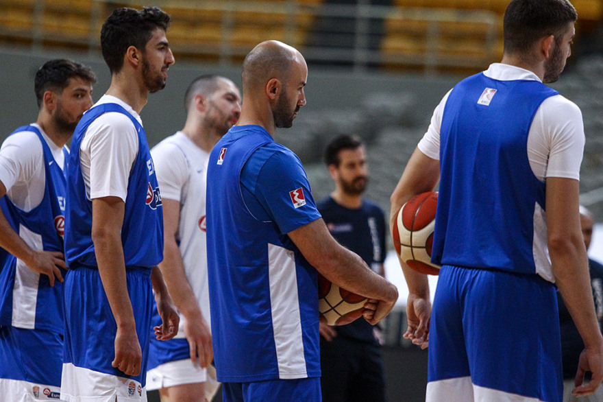 Η πρώτη προπόνηση του Σπανούλη μετά την επιστροφή του στην Εθνική - Δείτε φωτογραφίες και βίντεο