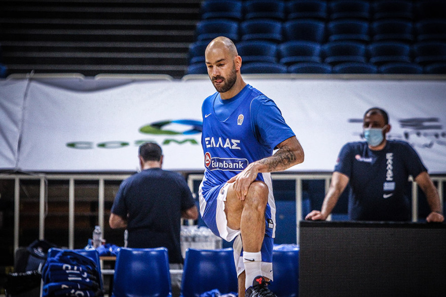 Η πρώτη προπόνηση του Σπανούλη μετά την επιστροφή του στην Εθνική - Δείτε φωτογραφίες και βίντεο