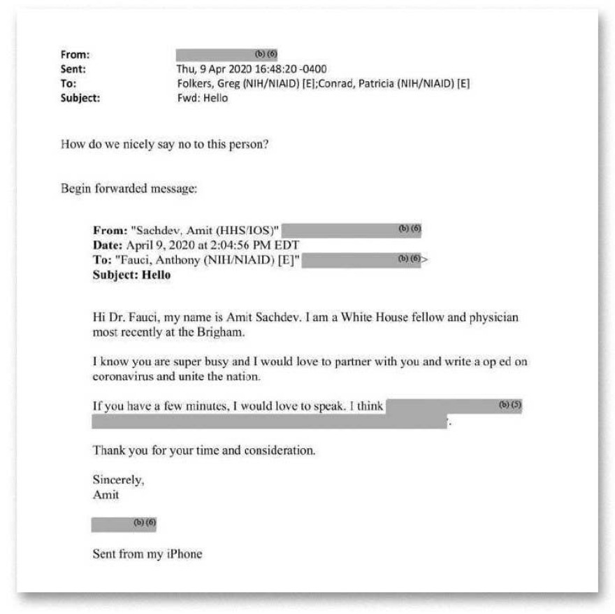 Άντονι Φάουτσι: Στη φόρα όλα τα e-mail του εν μέσω πανδημίας - Τι απαντούσε σε σελέμπριτις και απλούς πολίτες