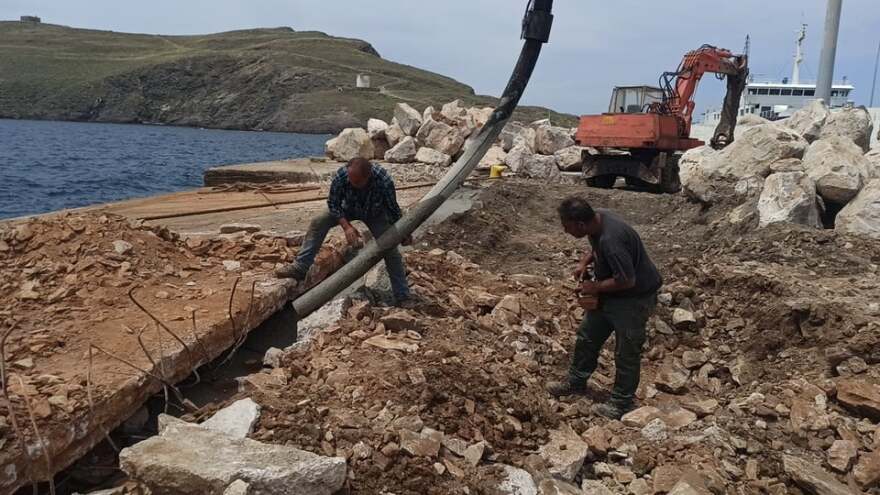 Ψαρά: Σε χρόνο ρεκόρ η αποκατάσταση του λιμανιού μετά την καταστροφή - Ξεκινά η διασύνδεση με τον Πειραιά