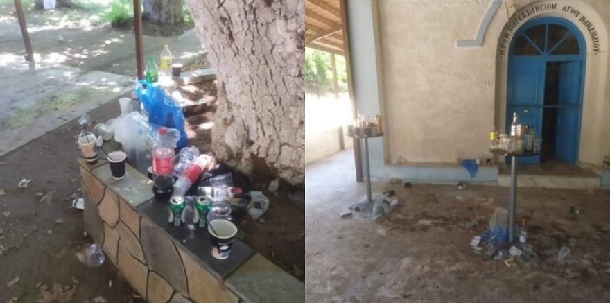 Εικόνες ντροπής στη Νιγρίτα: Άγνωστοι μετέτρεψαν παρεκκλήσι σε μπαρ - Δείτε φωτογραφίες