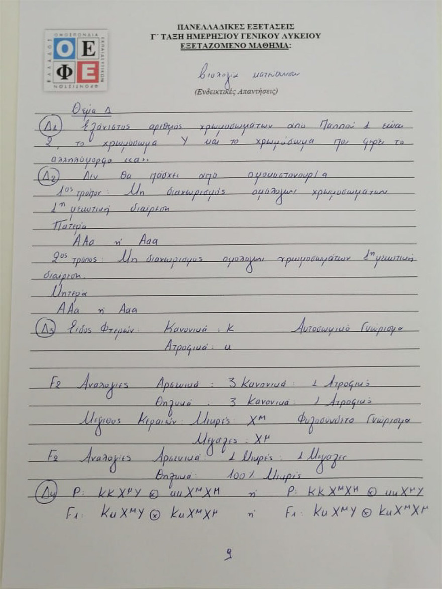 Πανελλαδικές 2021: Δείτε τις απαντήσεις σε Αρχαία, Βιολογία και Μαθηματικά