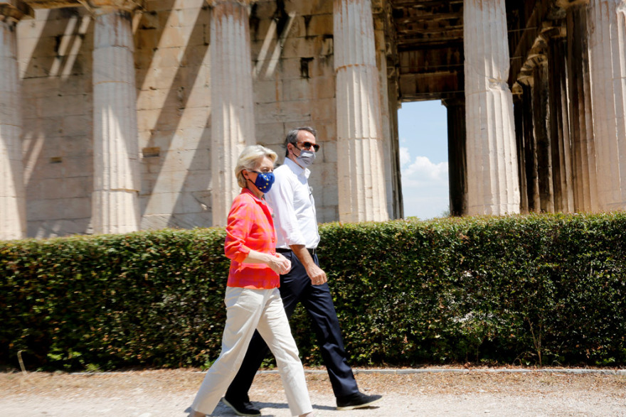 Μητσοτάκης – Φον ντερ Λάιεν στην Αρχαία Αγορά: «Ένα όραμα ετών γίνεται πραγματικότητα»